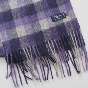 Purple Lambswool Scarf Edinburgh Buffalo Plaid